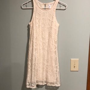 3/$25 White sleeveless tribal lace dress